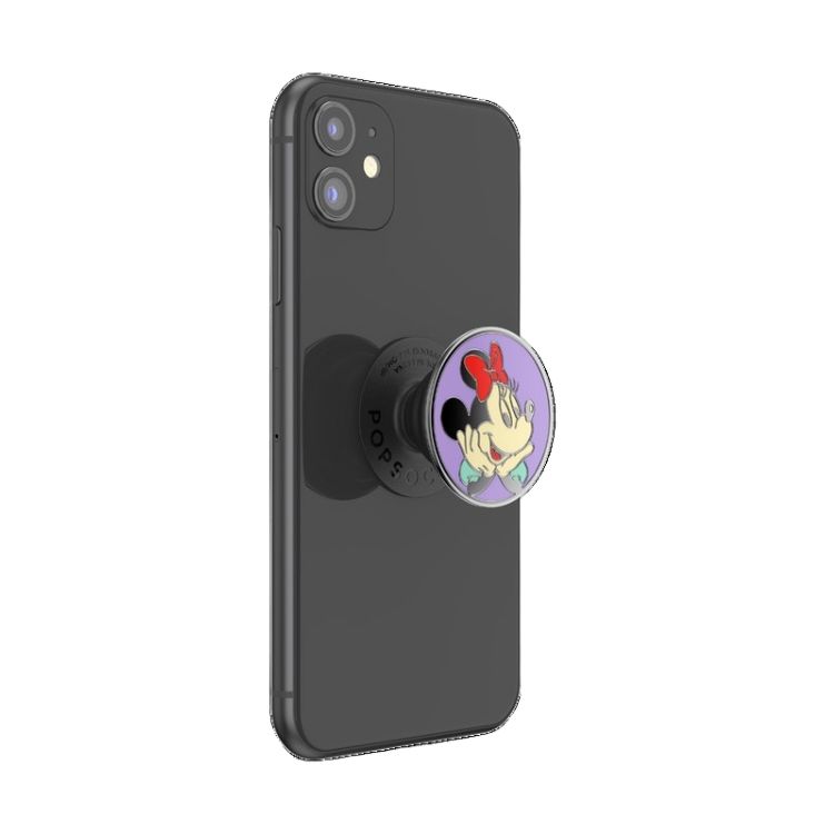 Suport PopSocket PopGrip cu Licenta Metalic Minnie Mouse 80s, Disney